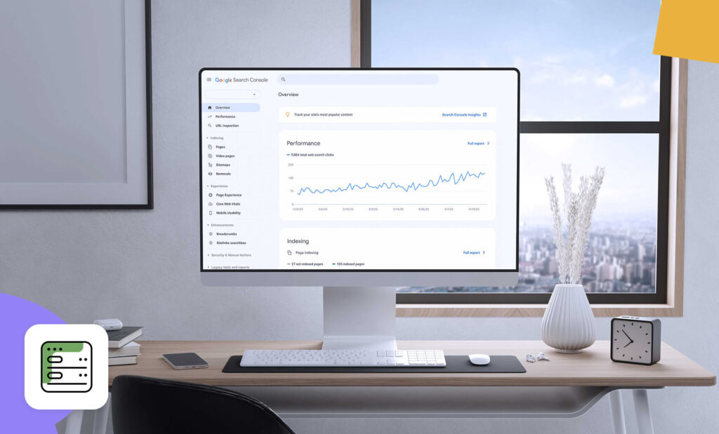 An SEO report on a computer screen showing a decline overnight after Google removed ?num=100