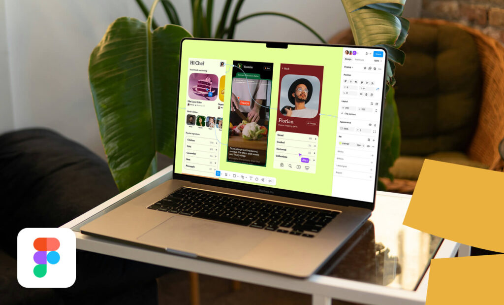 Figma on the Macbook screen