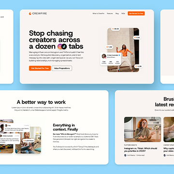 CrewFire portfolio shot — SDB Agency work
